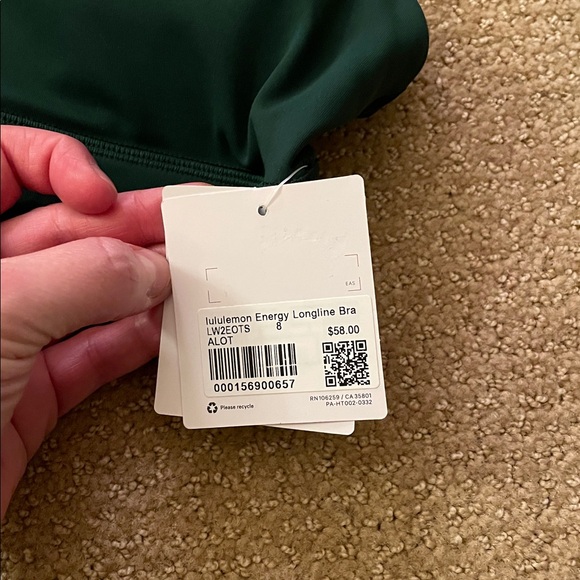 lululemon athletica Deep Green “Longline Bra”; size 8
Never used! NWT - Picture 7 of 7